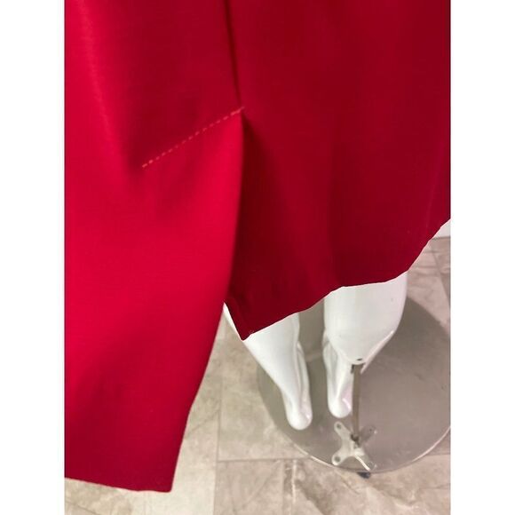 Julian Taylor Red Skirt & Jacket 2 Pcs Suit Set Size 8 - Picture 9 of 10
